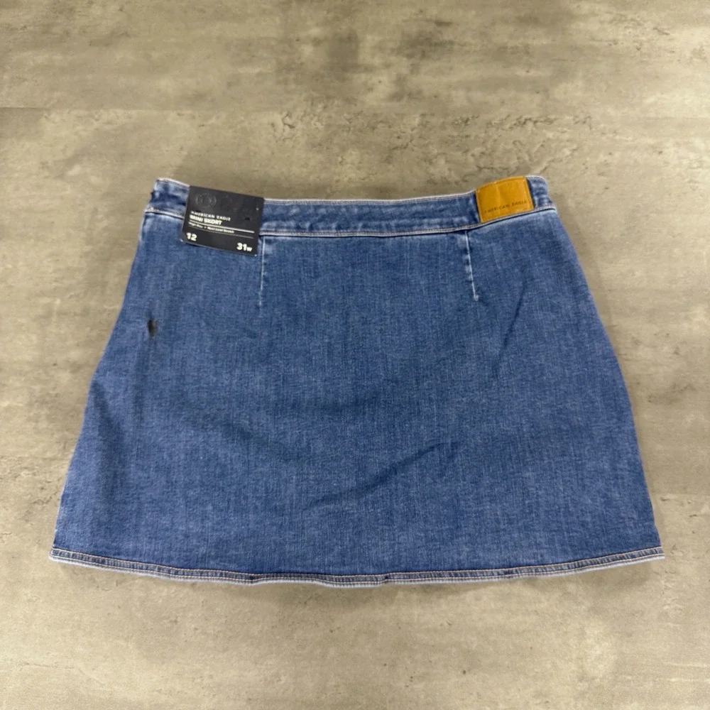 American Eagle Skort Womens 12 High-Rise Mini Next Level Stretch Blue NEW